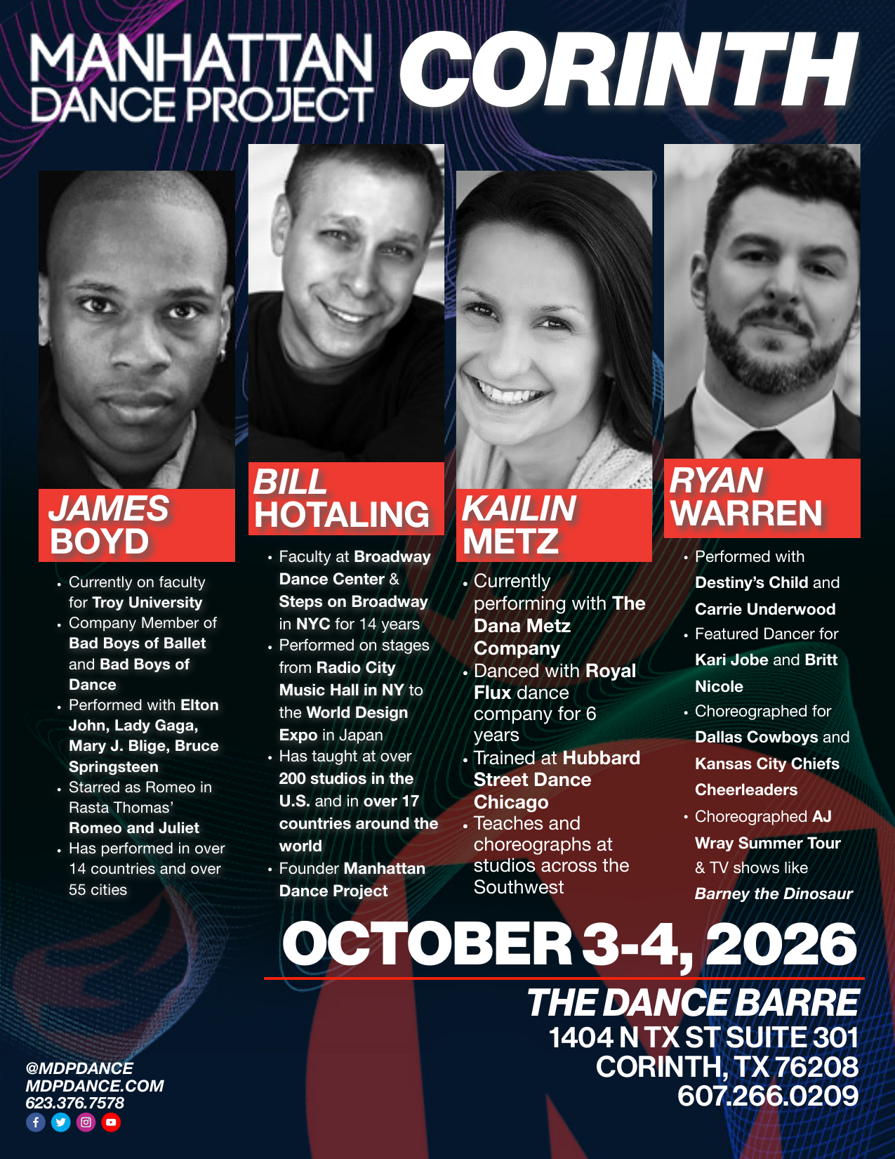 Manhattan Dance Project Corinth — October 3-4, 2026